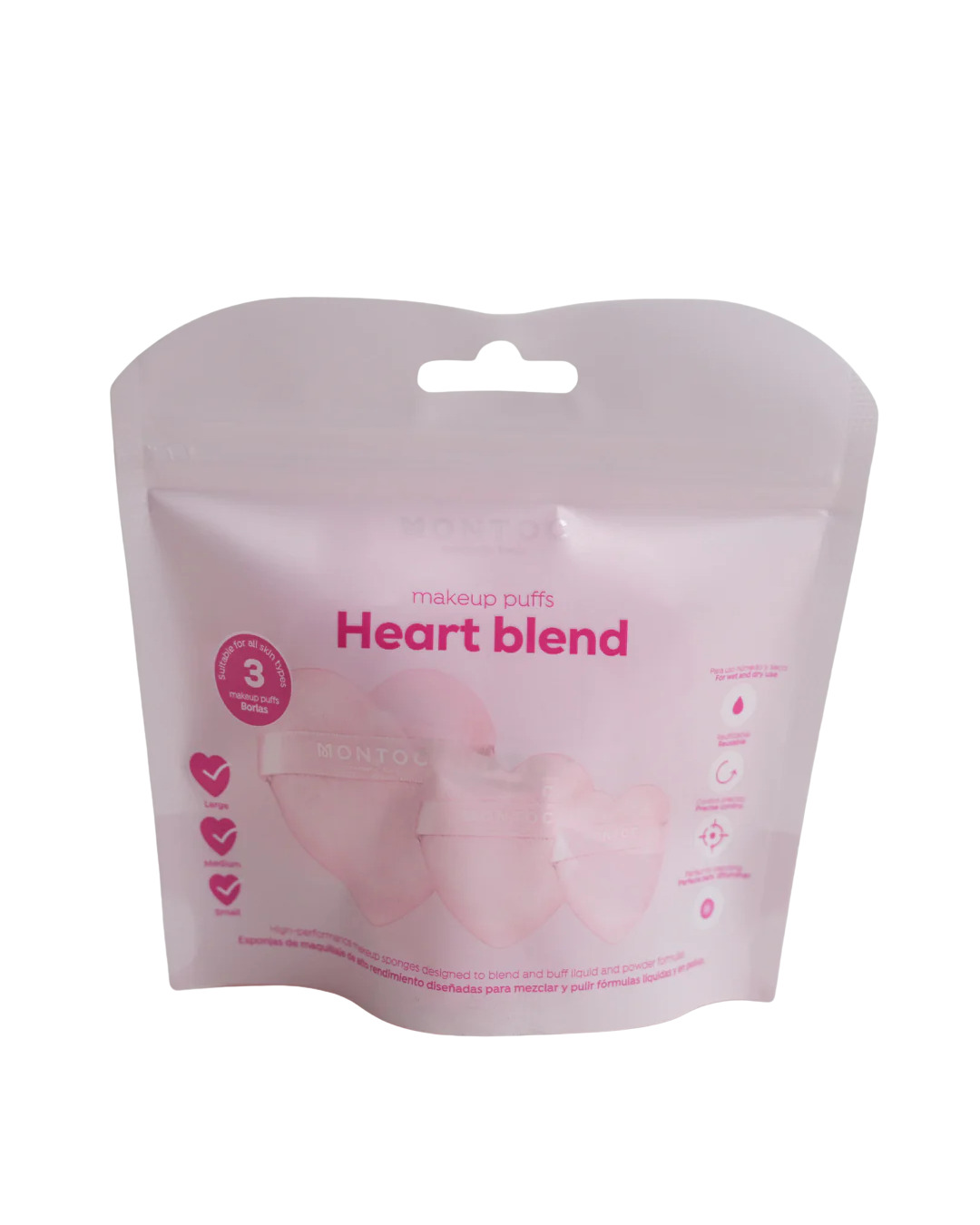 MakeUP puffs Herat blend Rosa